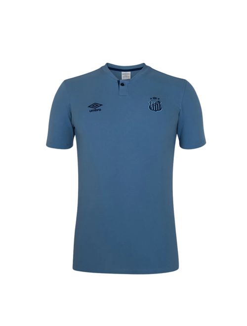 Camisa Polo Santos 2024 Umbro Viagem Masculina - Azul