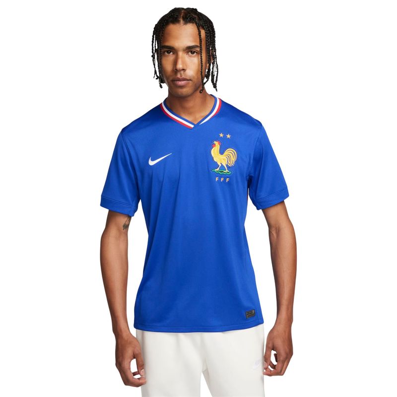 Camisa França I 2024/25 Nike FFF Torcedor Pro Masculina - Azul