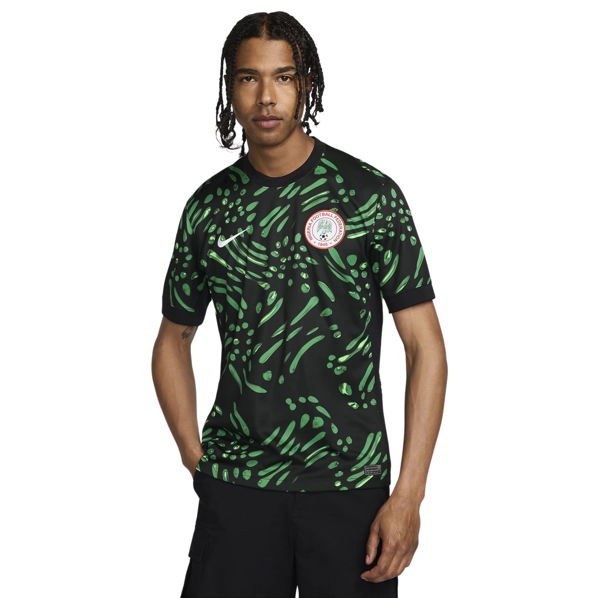 Camisa Nigéria II 2024/25 Nike NFF Torcedor Pro Masculina - Preta