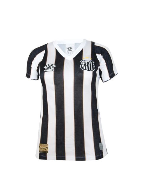 Camisa Santos II 2024 Umbro Torcedora Feminina - Preta/Branca