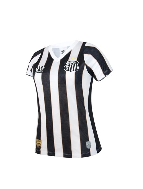 Camisa Santos II 2024 Umbro Torcedora Feminina - Preta/Branca