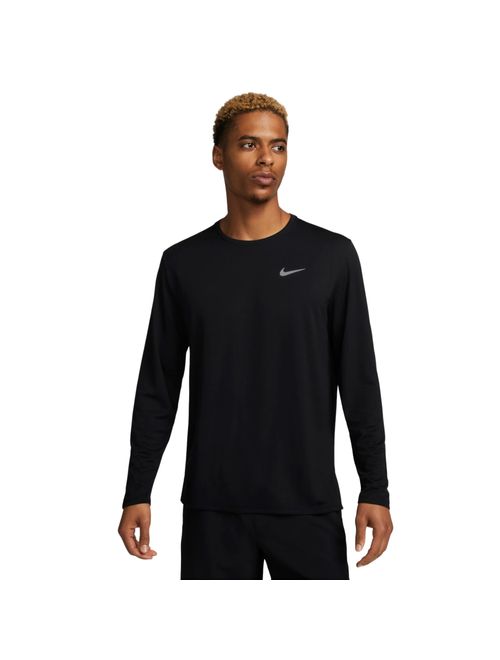 Camiseta Manga Longa Nike Dri-Fit Miler Masculina - Preta