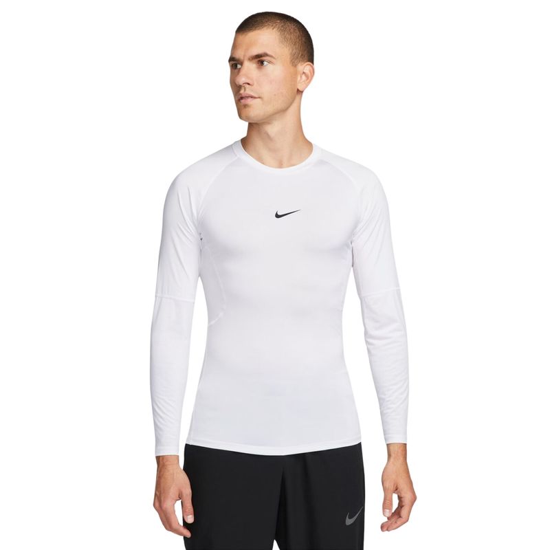 Camiseta-Manga-Longa-Nike-Pro-Dri-Fit-Masculina---Branca