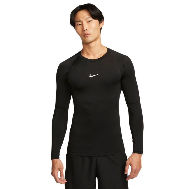 Camiseta Manga Longa Nike Dri-Fit Tight Masculina - Preta