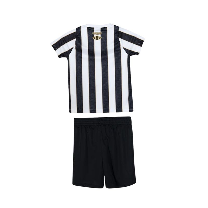 Conjunto-Santos-2024-Umbro-Infantil---Preto-Branco