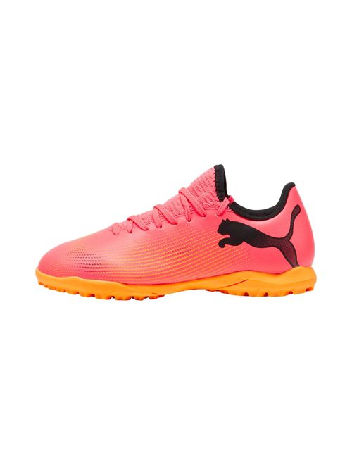 Chuteira Society Puma Future 7 Play Juv Infantil - Laranja/Preta