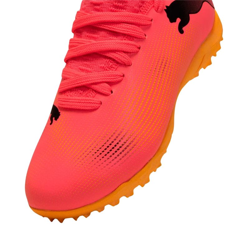 Chuteira-Society-Puma-Future-7-Play-Infantil---Laranja-Preta