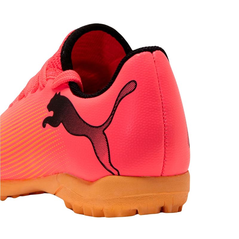 Chuteira-Society-Puma-Future-7-Play-Infantil---Laranja-Preta