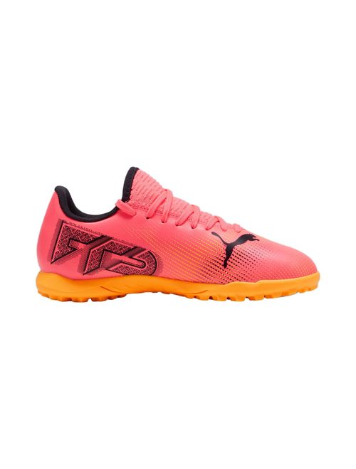 Chuteira Society Puma Future 7 Play Juv Infantil - Laranja/Preta