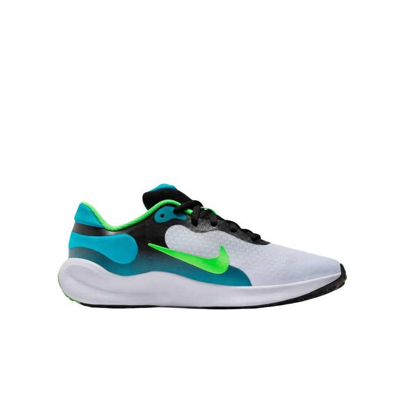 Tenis Nike Revolution 7 Infantil Branco Verde Bayard Esportes