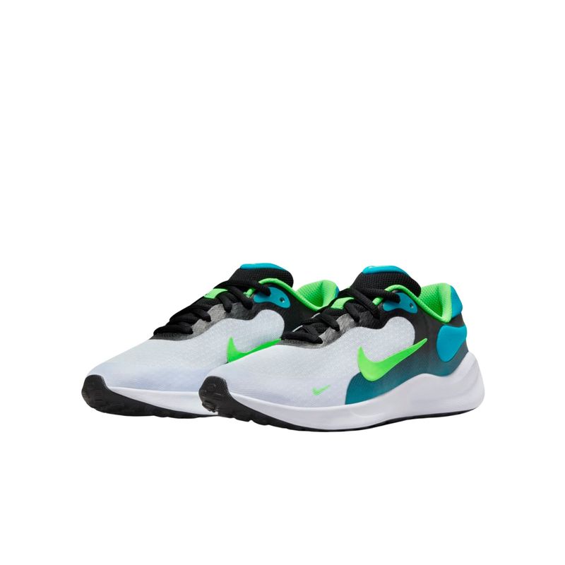 Tênis Nike Revolution 7 Infantil - Branco/Verde