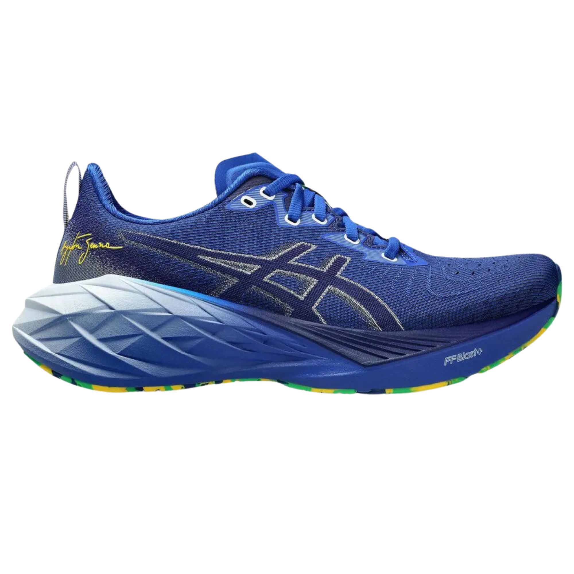 Tênis Asics Novablast 4 Senna Legacy Feminino - Azul/Branco