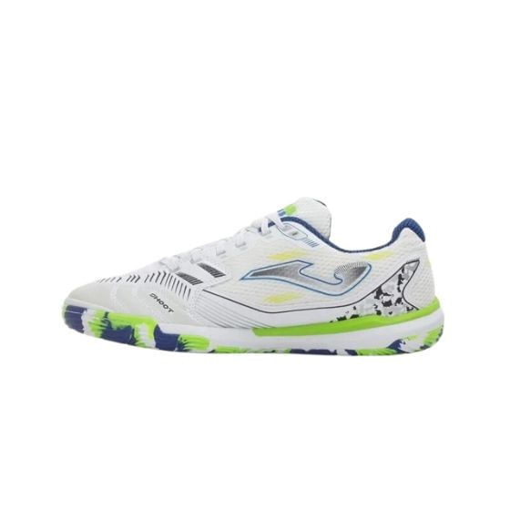 Chuteira Futsal Joma Liga 5 Masculina - Branca/Verde/Azul