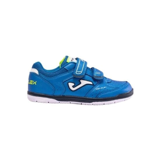 Chuteira Futsal Joma Top Flex Jr Velcro Infantil - Azul