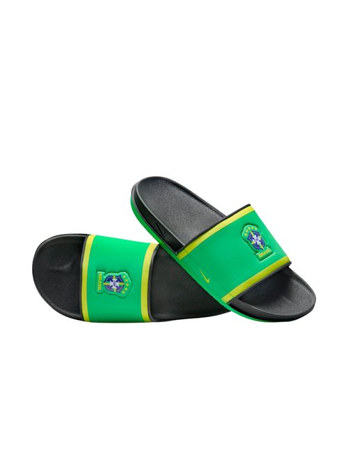 Chinelo Nike CBF Offcourt Masculino - Preto/Verde