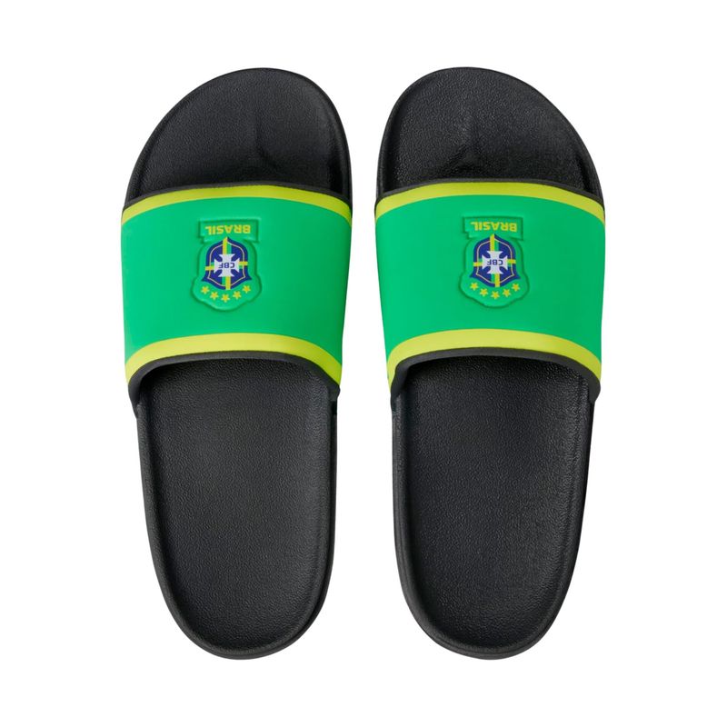 Chinelo Nike CBF Offcourt Masculino - Preto/Verde