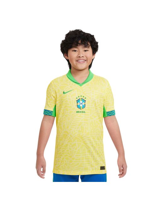 Camisa Brasil I 2024/25 Nike CBF Torcedor Pro Infantil - Amarela