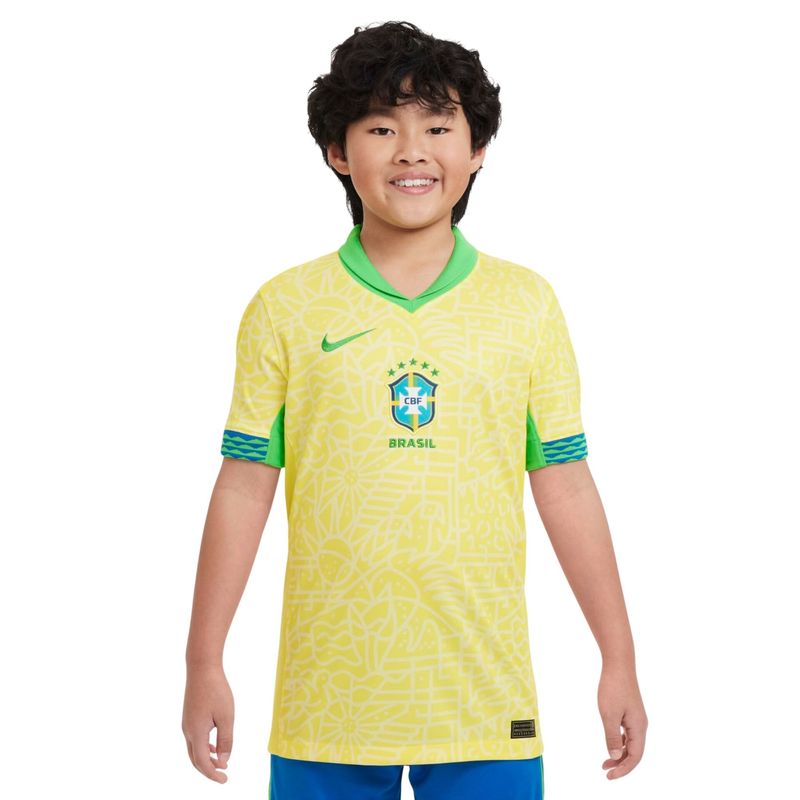 Camisa-Brasil-I-2024-25-Nike-CBF-Torcedor-Pro-Infantil---Amarela