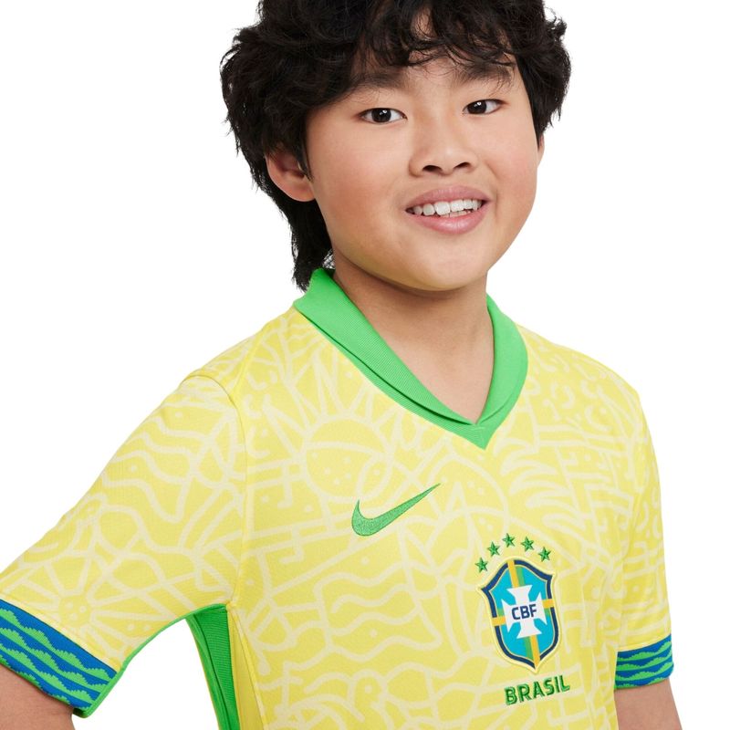 Camisa-Brasil-I-2024-25-Nike-CBF-Torcedor-Pro-Infantil---Amarela