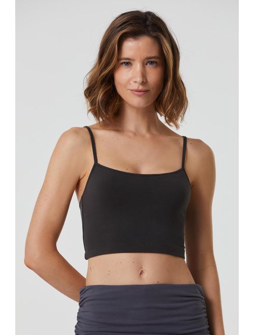 Top Yoga Cropped Grafite Algodão Brahma