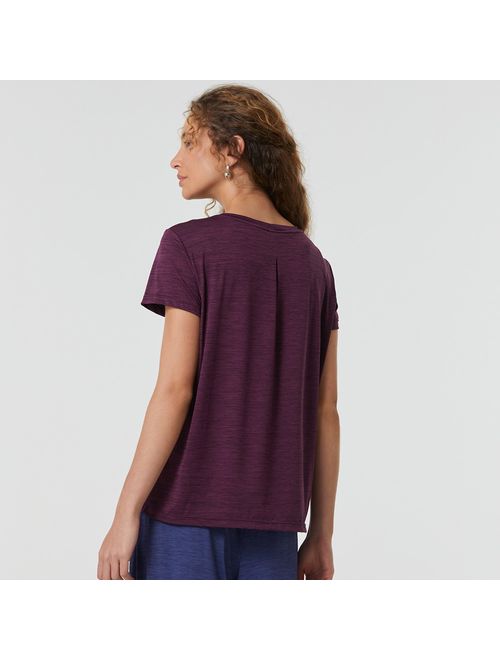 Blusa Fitness Prega Costas Roxo Alba