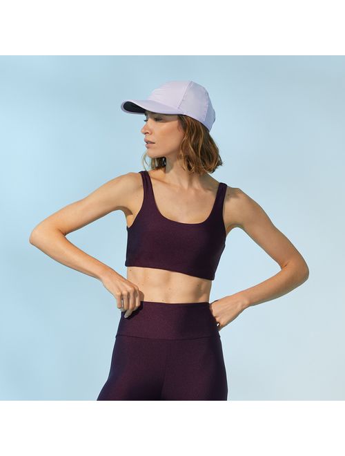 Top Fitness Decote U Ameixa Fatima