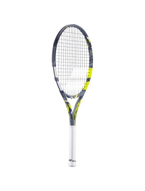 Raquete De Tênis Babolat Pure Aero Jr 26 Infantil - Cinza/Amarelo/Preto