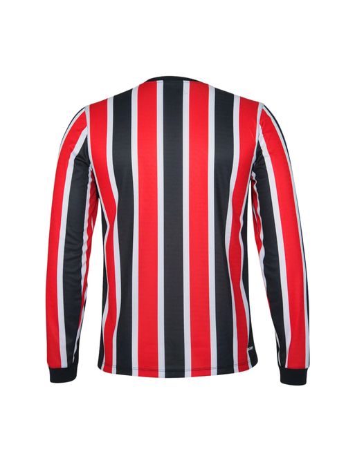 Camisa Manga Longa São Paulo II 2024/25 New Balance Torcedor Masculina - Vermelha/Preta/Banca