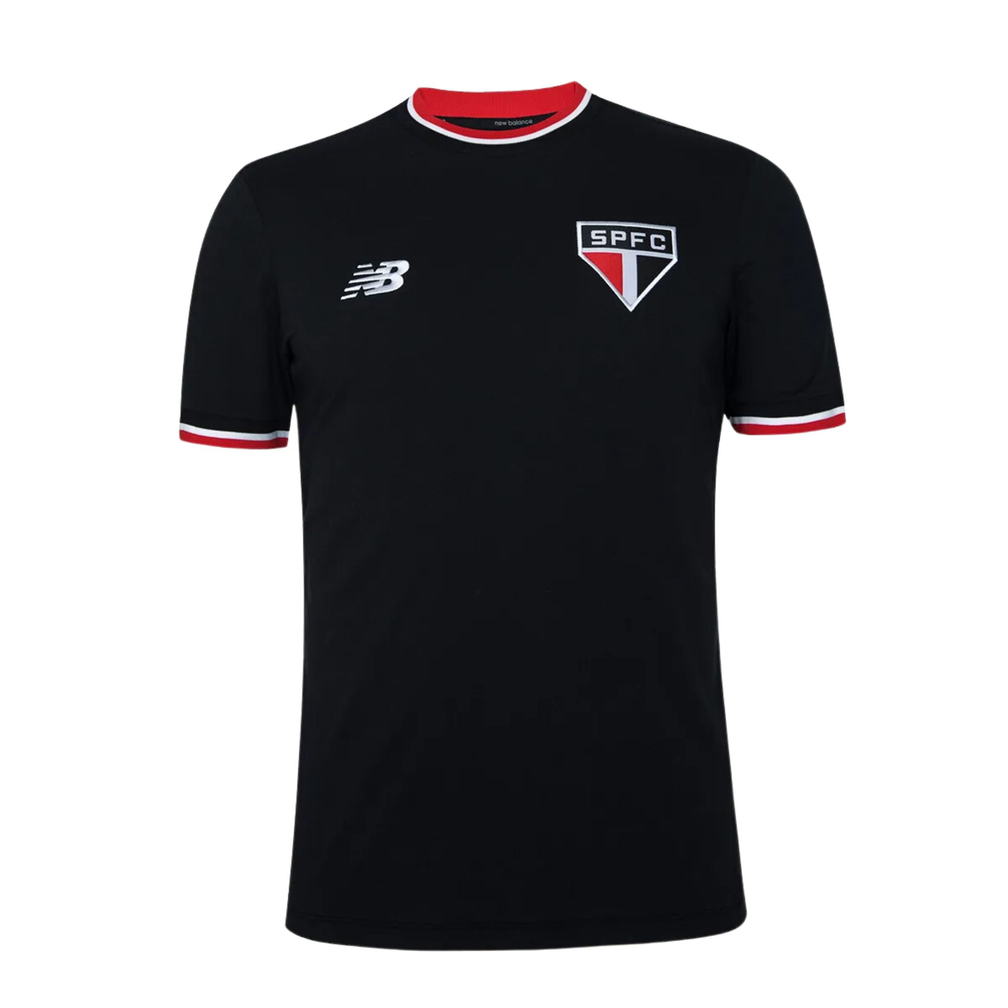Camiseta São Paulo New Balance Retrô Masculina - Preta