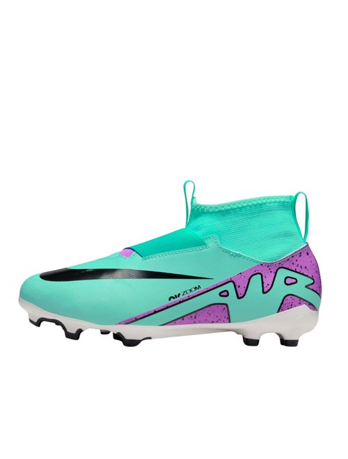 Chuteira Campo Nike Mercurial Zoom Superfly 9 Academy Infantil - Verde/Roxo