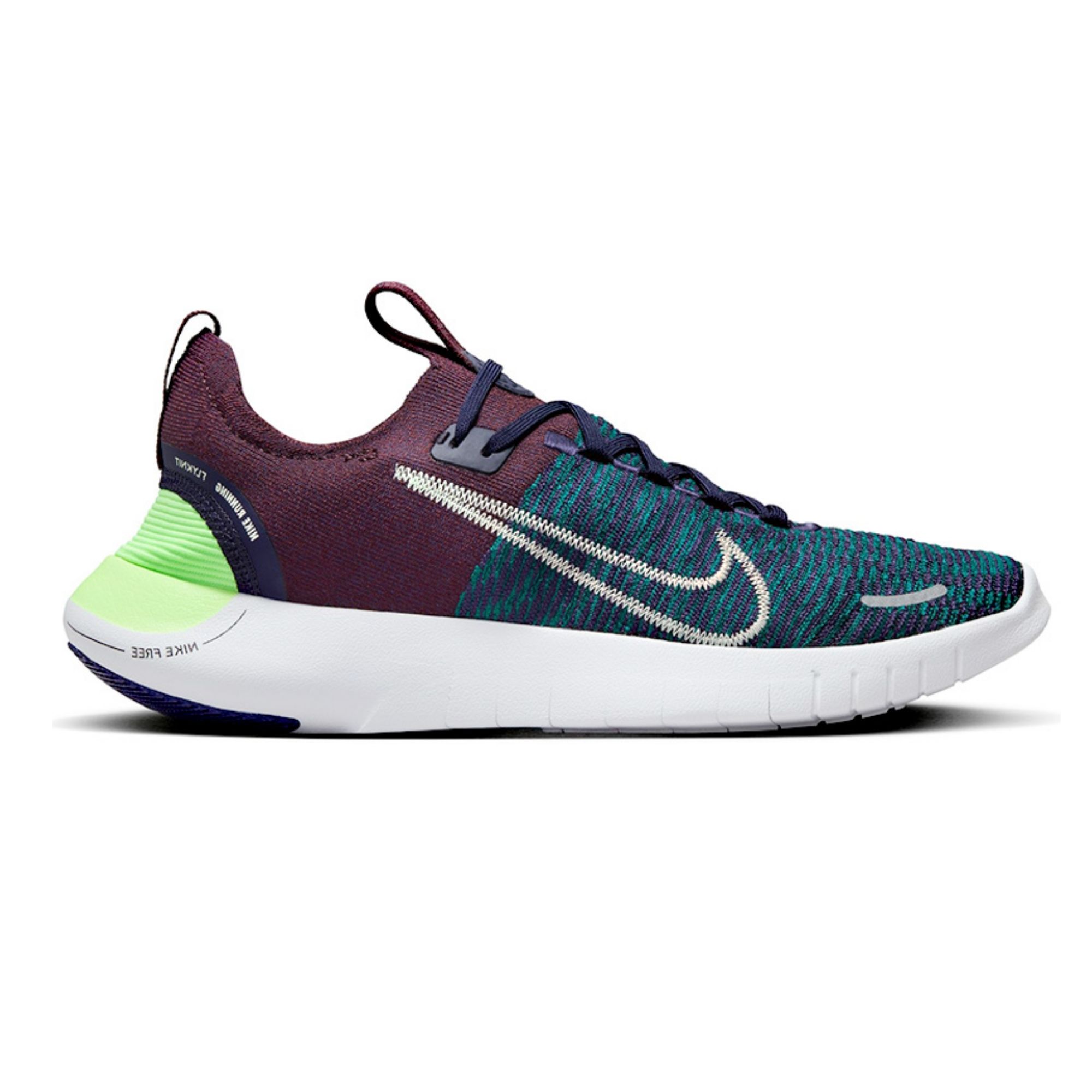 Tênis Nike Free Run Flyknit Next Nature Masculino - Azul Petróleo/Bordô