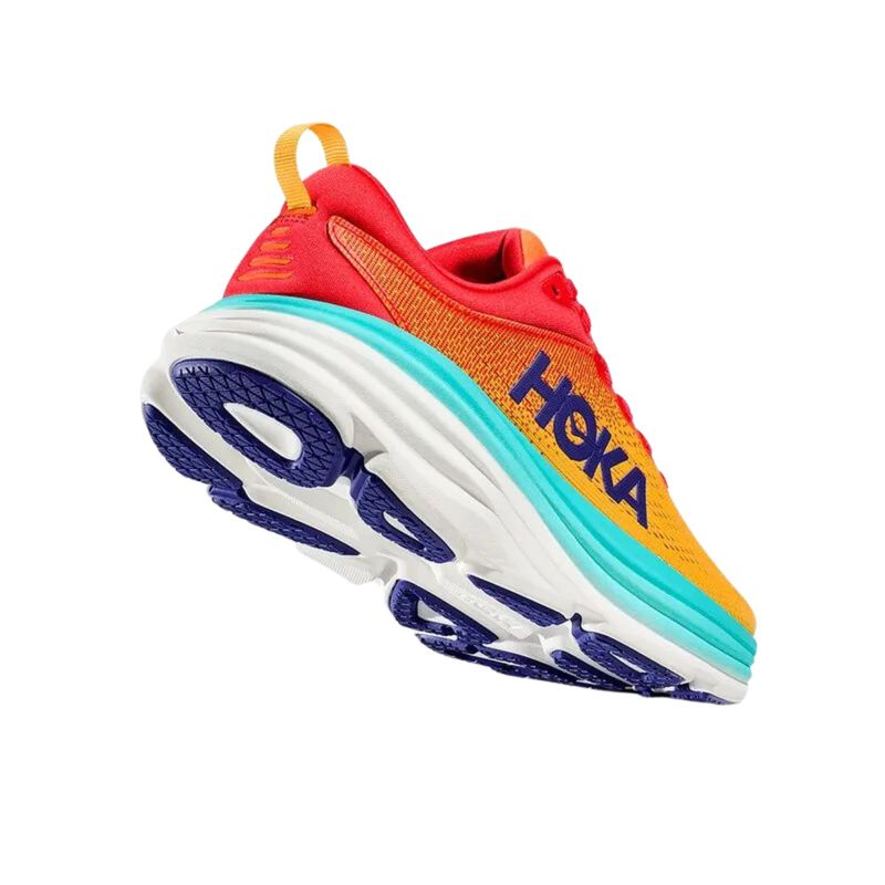 Tênis Hoka Bondi 8 Masculino - Laranja/Vermelho