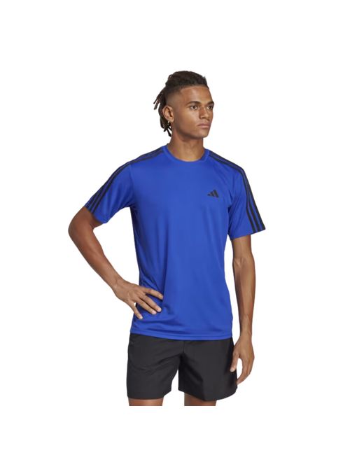 Camiseta Adidas Essentials 3 Listras Masculina - Azul