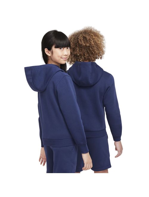 Blusão Nike Hoodie Sportswear Club Fleece Infantil - Marinho
