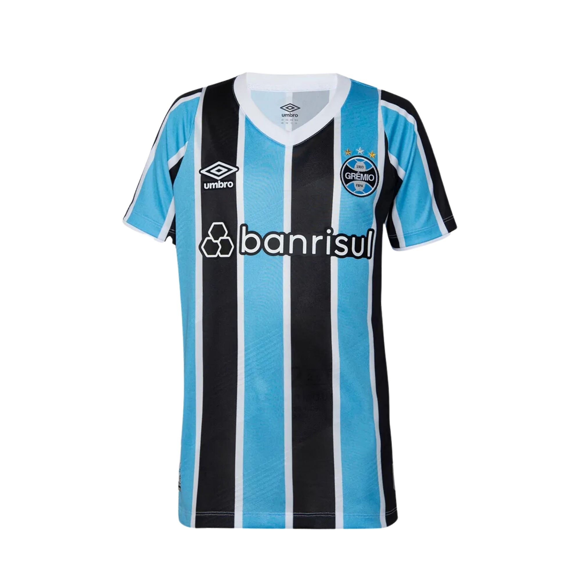 Camisa Grêmio I 2024/25 Umbro Torcedor Infantil - Azul/Preta/Branca