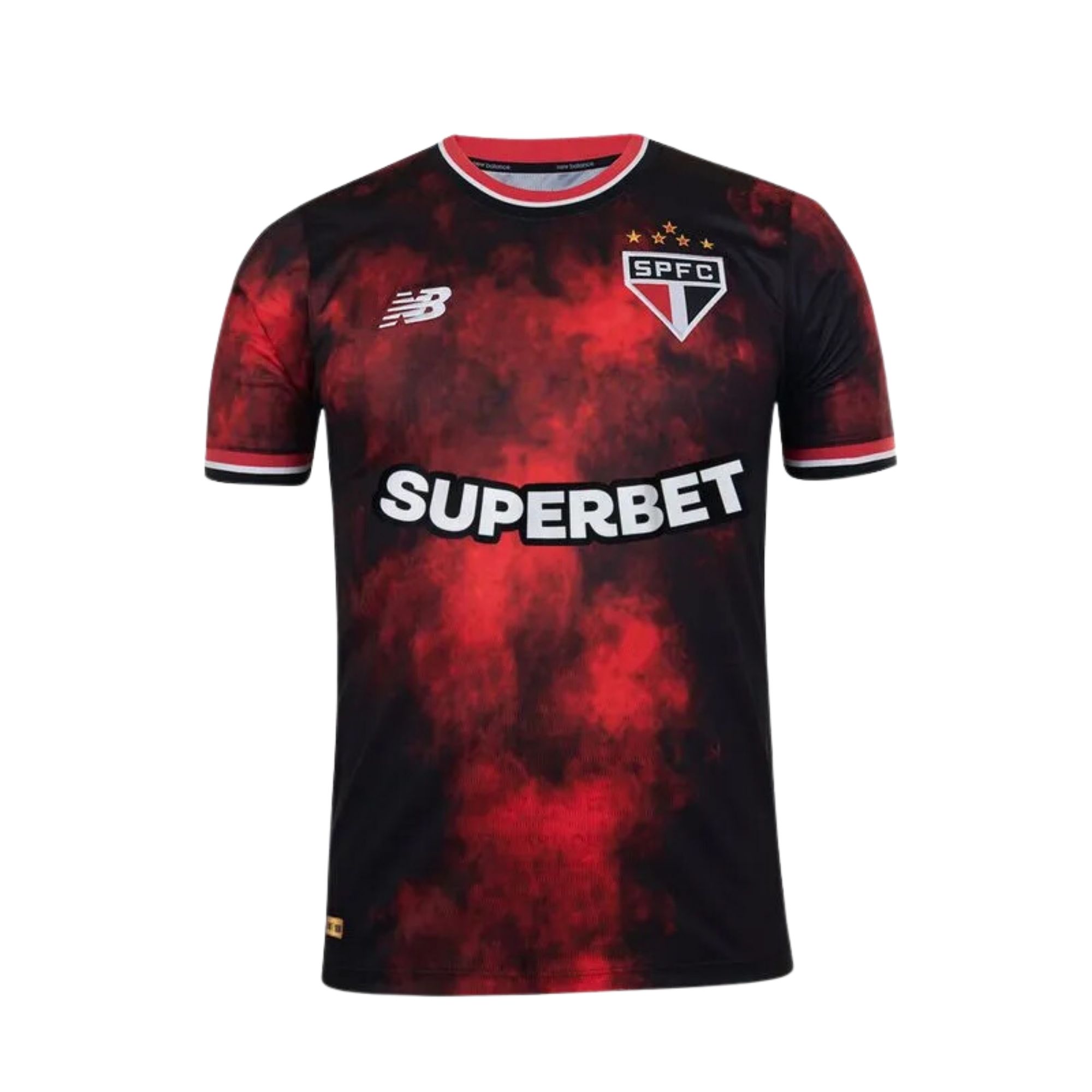 Camisa São Paulo III 2024/25 New Balance Torcedor Masculina - Preta/Vermelha