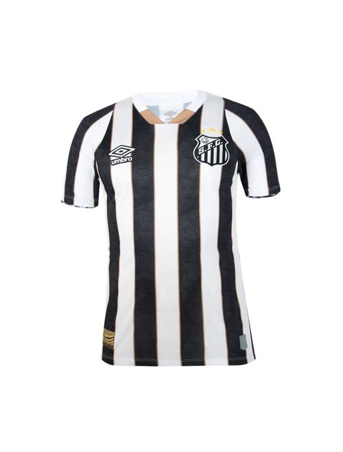Camisa Santos II 2024 Umbro Torcedor S/N Masculina - Preta/Branca
