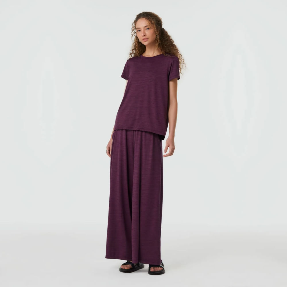 Calça Fitness Pantalona Roxo Alba