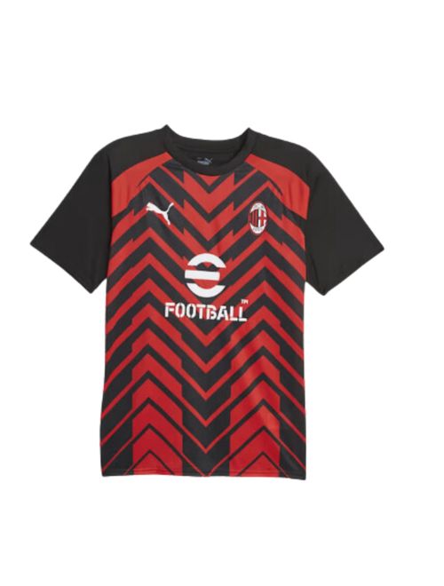 Camisa Milan Puma Pré-Jogo Masculina - Vermelha/Preta
