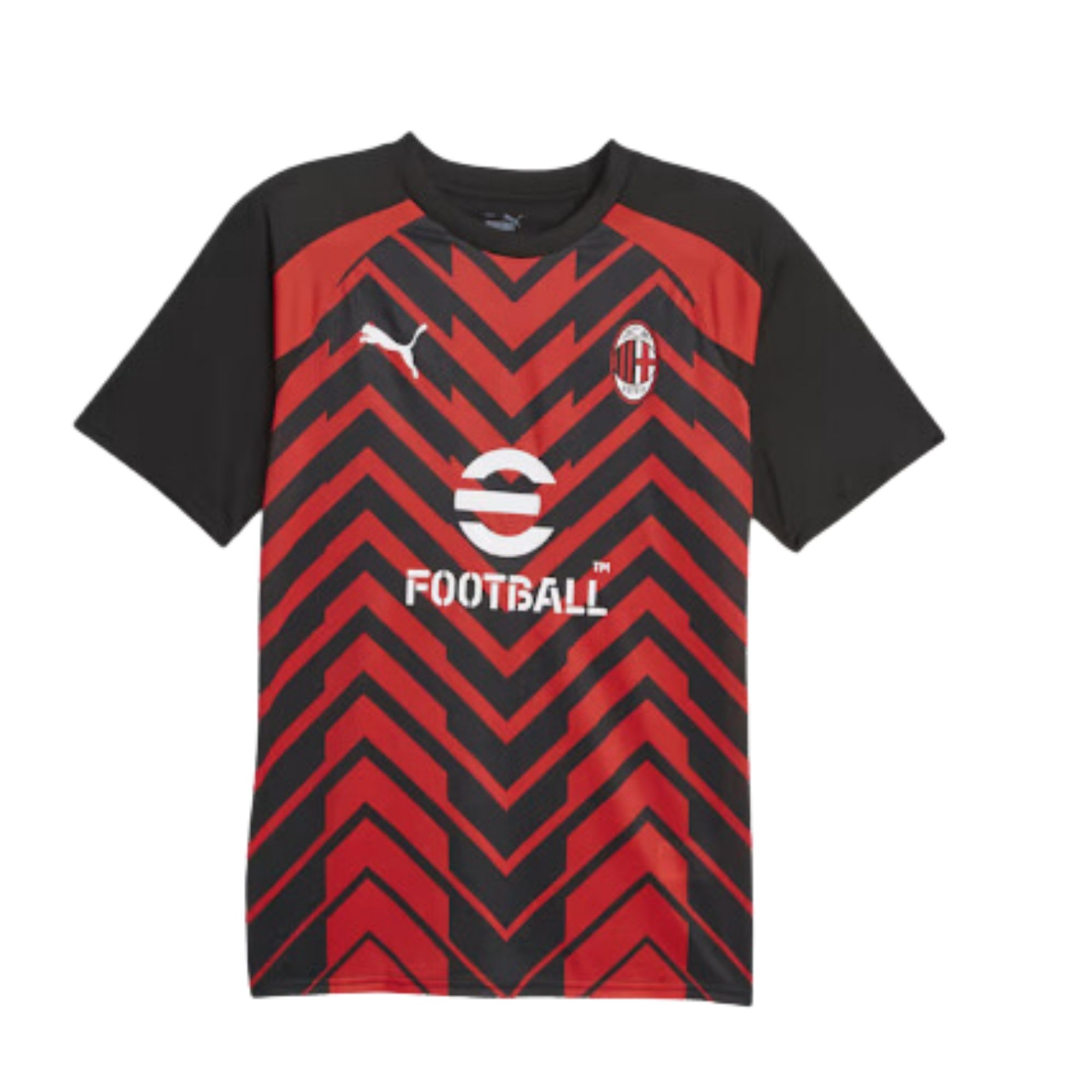 Camisa Milan Puma Pré-Jogo Masculina - Vermelha/Preta