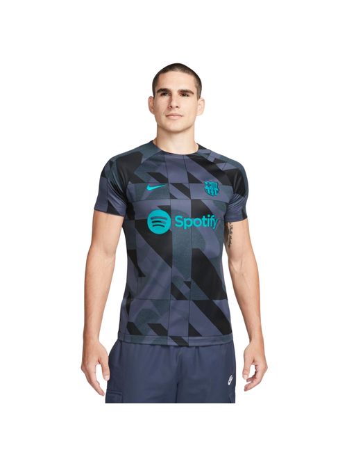 Camisa Barcelona III Nike Pré-Jogo Masculina - Cinza/Preta