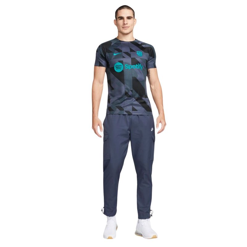 camisa-barcelona-iii-nike-pre-jogo-masculina-cinza-preta