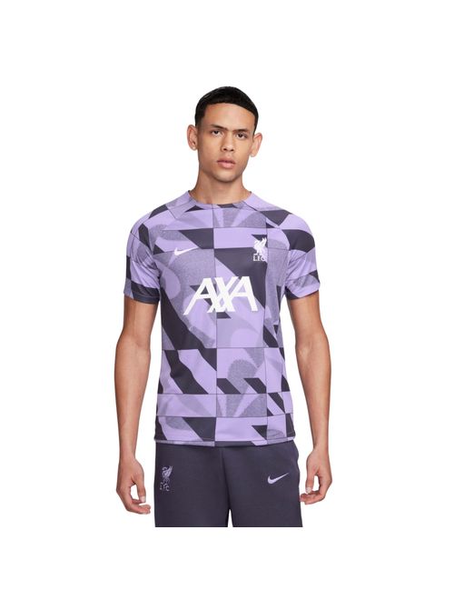 Camisa Liverpool III Nike Pré-Jogo Masculina - Preta/Lilás