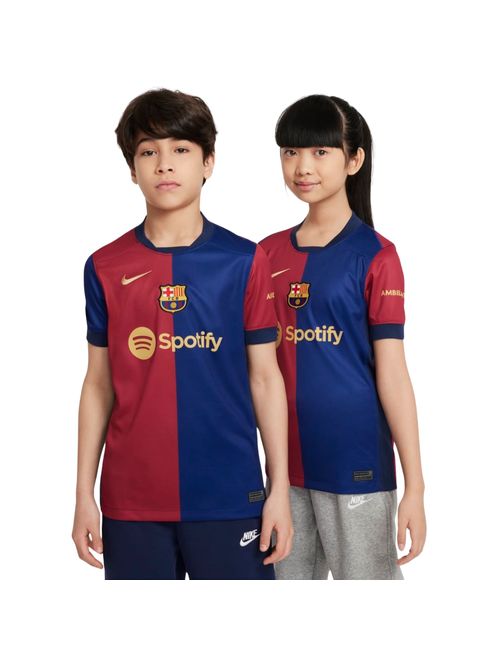 Camisa Barcelona I 2024/25 Nike Pro Infantil - Azul/Vermelho