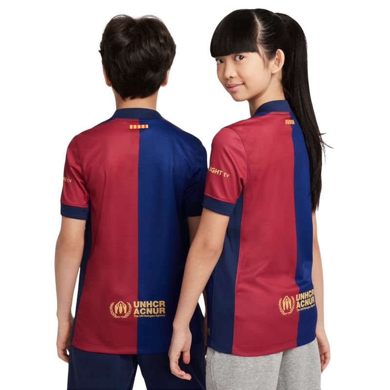 Camisa-Barcelona-I-2024-25-Nike-Torcedor-Pro-Infantil---Azul-Vermelho
