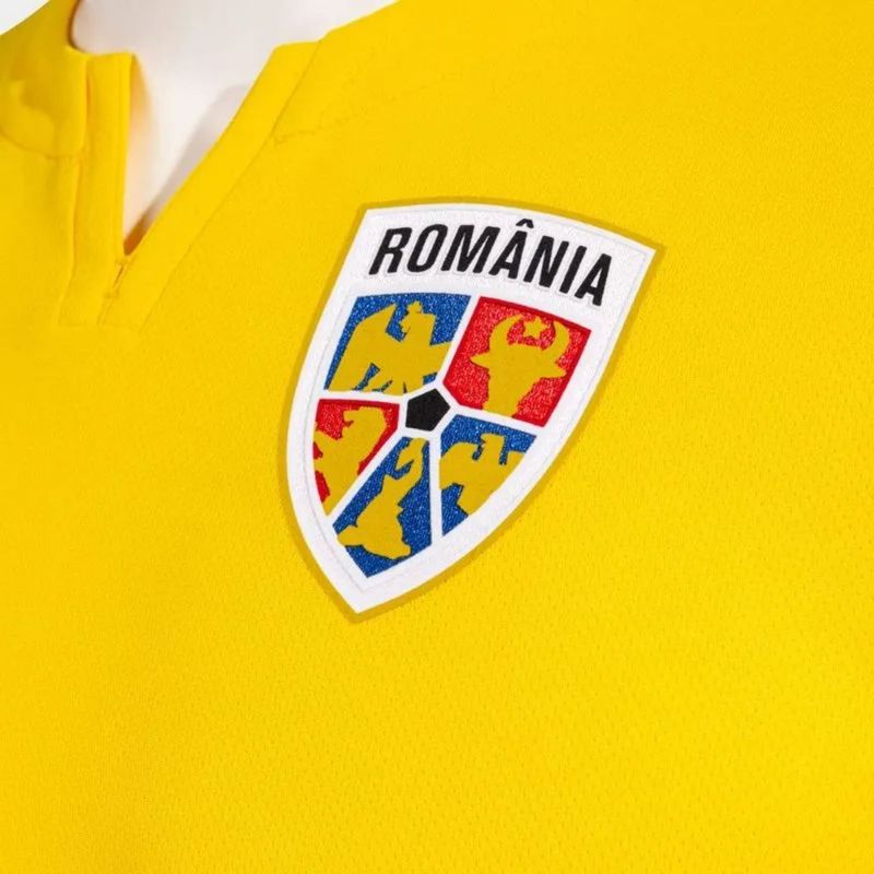 Camisa-Romenia-I-2023-24-Joma-Infantil---Amarela