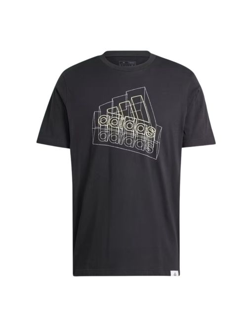 Camiseta Adidas Estampada Tech Badge Of Sport Masculina - Preta