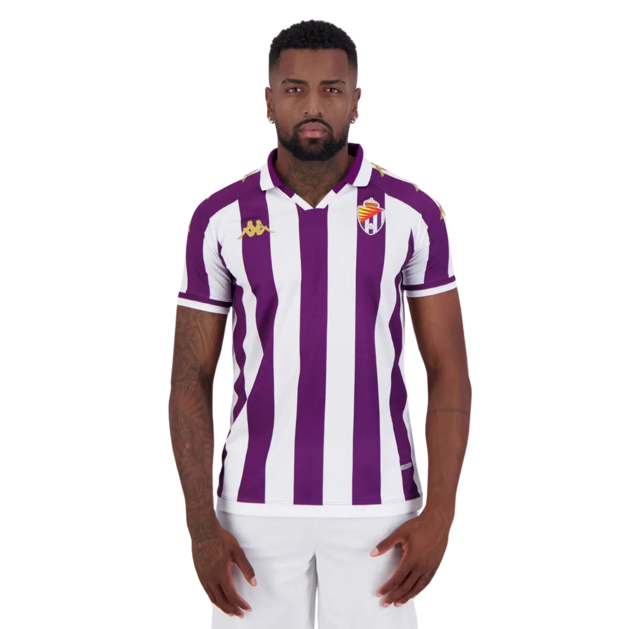 Camisa Valladolid I 2024/25 Kappa Masculina - Branca/Roxa