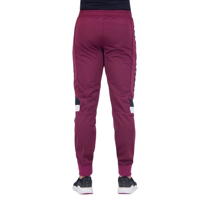 Calca-Juventus-Kappa-Banda-Masculina---Bordo-Preto