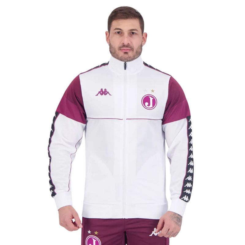 Jaqueta-Juventus-Kappa-Banda-Masculina---Branca-Bordo